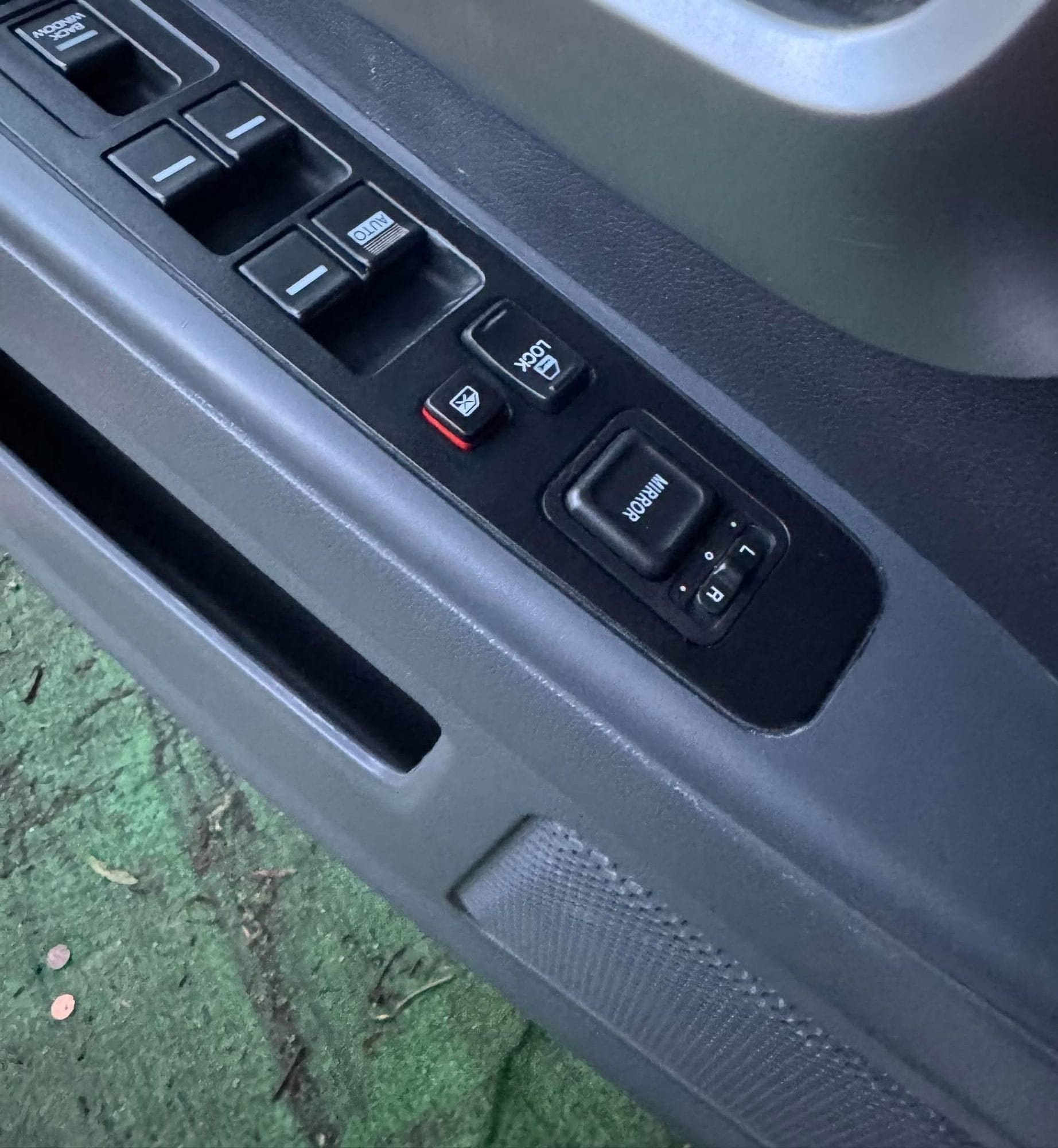 Door panel and window switches after cleaning